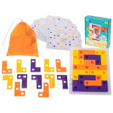 Logikai kirakós játék Tetris + kártyák