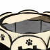 Univerzális összecsukható kennel kutyáknak és macskáknak - 91cm - bézs-szürke