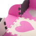 Habszivacs puzzle játszószőnyeg 36db szürke és rózsaszín 143 cm x 143 cm x 1 cm