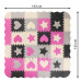 Habszivacs puzzle játszószőnyeg 36db szürke és rózsaszín 143 cm x 143 cm x 1 cm