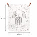 Springos Játéktároló kosár – elefánt és csillagok, krémszínű