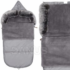 SPRINGOS Lábzsák szőrmével 4 az 1-ben – 80 cm – szürke