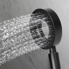 Ergonomikus zuhanyfej - 3 funkcióval - matt fekete