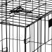 Állathordozó ketrec - összecsukható - 60 x 50 x 42 cm - S - fekete