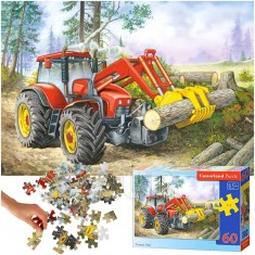 CASTORLAND Puzzle 60 darab Traktor - 5+