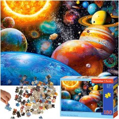 CASTORLAND Puzzle 180 darab - Bolygók és holdjaik - 7+
