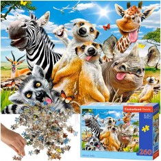 CASTORLAND puzzle 260 darab - Afrikai állatok 8+