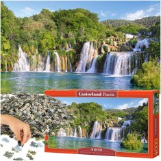 CASTORLAND Puzzle 4000 darab - Krka vízesés, Horvátország - 139x68cm