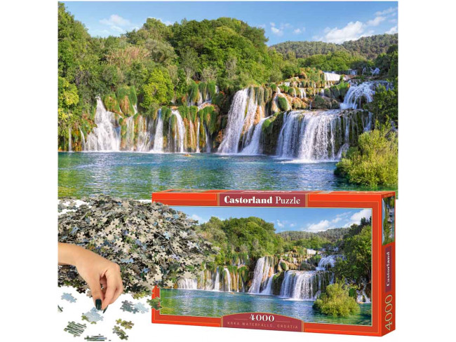 CASTORLAND Puzzle 4000 darab - Krka vízesés, Horvátország - 139x68cm