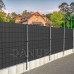 Springos Árnyékoló kerítés szalagok és kapcsok (20db) - PVC - 35m x 19cm - 450 g/m2 - antracit