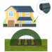 SPRINGOS árnyékolóháló - 90%-os árnyékolás - 1x25m - 140g/m2 - zöld
