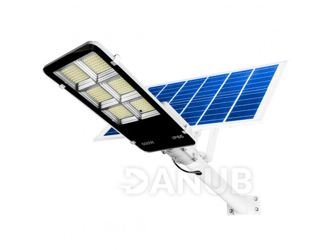 LED napelemes utcai lámpa 600W - 6500K - 3,2V - 10Ah - tartóval és távirányítással