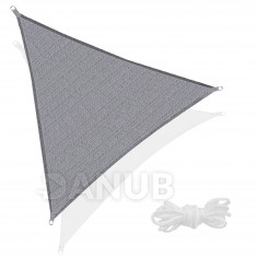 SPRINGOS Árnyékoló ponyva háromszög - 500x500x500cm - világosszürke