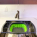 Springos Szilikon szűrő a konyhai mosogatóhoz - összecsukható - szürke-zöld