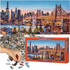 CASTORLAND Puzzle 4000 darab - Este New Yorkban - 138x68cm