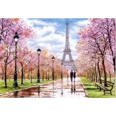 CASTORLAND Puzzle 1000 darab - Romantikus séta Párizsban - 68x47cm