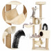 Springos Szizál macskakaparófa játékokkal - 7 szint - 154 cm - bézs 