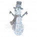 LED karácsonyi hóember, rattan, 82 cm, beltéri, hideg fehér, időzítő