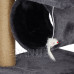 Springos Szizál macskakaparófa játékokkal - 3 szint - 62 cm - sötétszürke