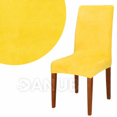 SPRINGOS Univerzális székhuzat - sárga bársony