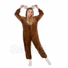 Plüss overall Kigurumi - rénszarvas minta - L méret - 175 cm