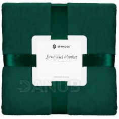 LUX Plüss takaró - 200x220cm – smaragdzöld