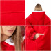 Unisex meleg bársony oversize 2in1 kapucnis pulóver - piros