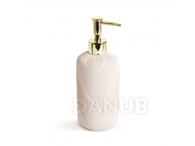 Kézi szappanadagoló - matt bézs mintás / fényes arany