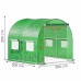 Springos Fóliás kerti üvegház UV4 - 140g/m2 - 2x2x2 m - zöld