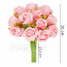 Springos Műcsokor 12 rózsából - rózsaszín virágok - 26 cm