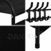 Springos Ruhatartó + cipőtartó állvány - 150x80x25 cm - fém - fekete
