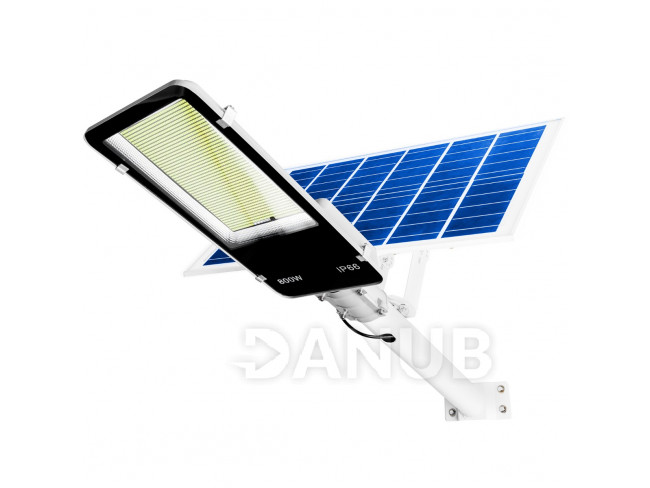 LED napelemes utcai lámpa 800W - 6500K - 3,2V - 13Ah - tartóval és távirányítással