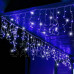 Karácsonyi kültéri led fényfüggöny flash - 1000led – 40m – kék / hideg fehér