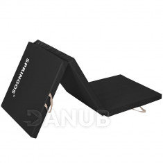 SPRINGOS Fitness tornaszőnyeg összecsukható 180x60x5cm - fekete