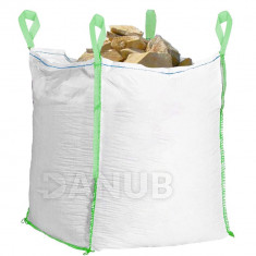 Springos Big Bag zsák - teherbírás 1000 kg - fehér zölddel