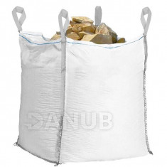 Springos Big Bag zsák - teherbírás 1000 kg - 1200l - fehér szürke színnel