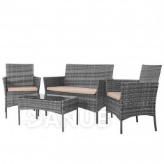Springos Kerti bútor szett ALABAMA + asztal - szürke