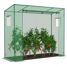 Springos Fóliás kerti üvegház UV4 - 130g/m2 - 2x1,7x0,8 m - zöld