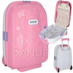 Gyermek gurulós utazóbőrönd - rózsaszín