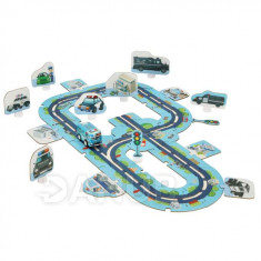 Rendőrségi autó pálya puzzle - 47 db