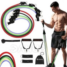 Fitness expanderek edzéshez - 5 db-os készlet - Ellenállás: 4,5-22,7 kg