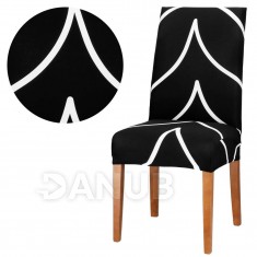 SPRINGOS Univerzális székhuzat - fekete/fehér nyilak