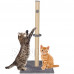 Springos Szizál macskakaparófa játékkal - sötétszürke - 75 cm
