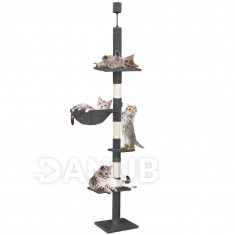 Springos Macskakaparófa - rúd 240 - 260 cm - sötétszürke/krém 