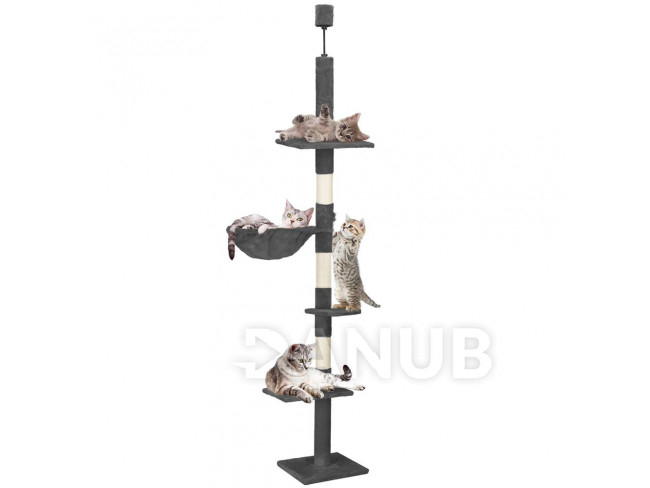 Springos Macskakaparófa - rúd 240 - 260 cm - sötétszürke/krém 
