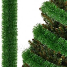 Karácsonyi girland - zöld - 6m - átmérő 15 cm