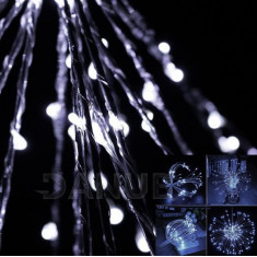 Karácsonyi LED világító dísz kültéri + programozó - felrobbanó csillag 20 ág - 100LED - Hideg fehér
