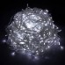 Karácsonyi LED fényfüggöny kültéri - programok - időzítő + távirányító - 300LED - 12M Hideg fehér