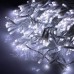 Karácsonyi LED fényfüggöny kültéri - függő - programok - 306LED - 3x3M Hideg fehér