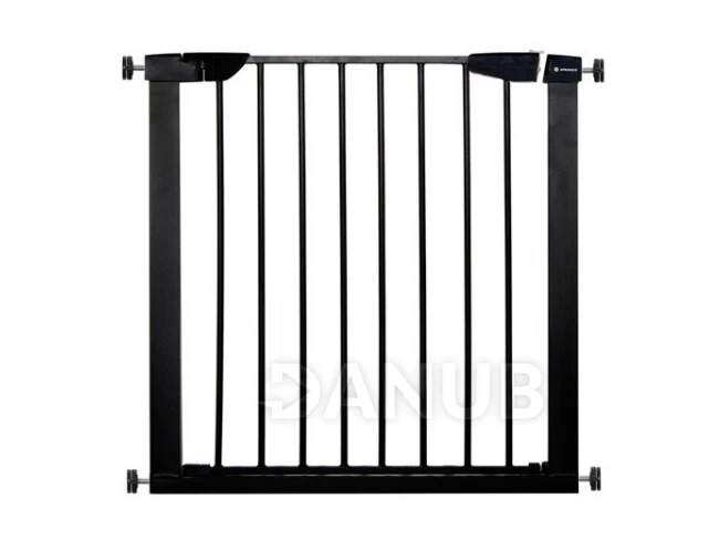 Biztonsági korlát lépcsőkhöz és ajtókhoz - fekete - 75-82 cm